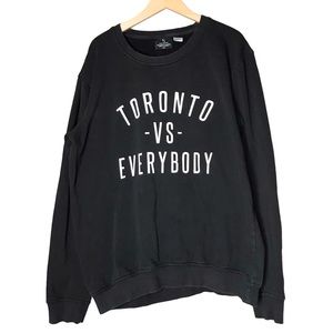 Toronto VS Everybody Peace Collective Canada Black White Sweatshirt Unisex Large